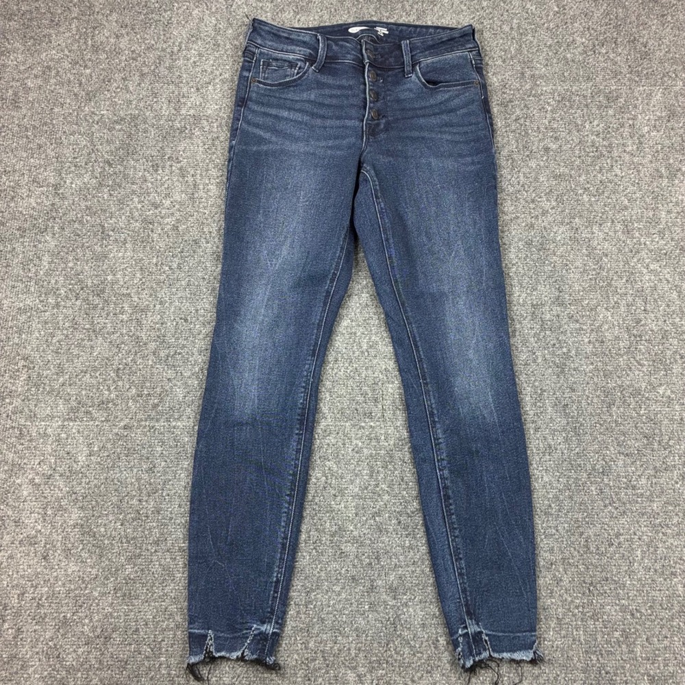 Old Navy Rockstar Skinny Ankle Mid Rise Button Fly Jeans Womens Size 2 26x26